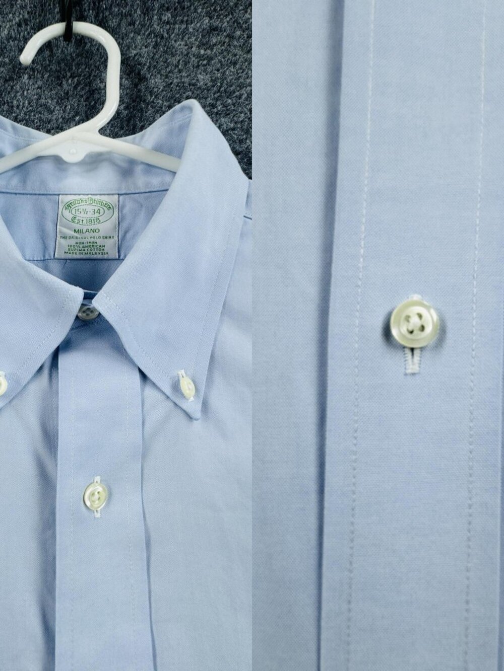 Brooks Brothers Light Blue Button-Down Dress Shirt